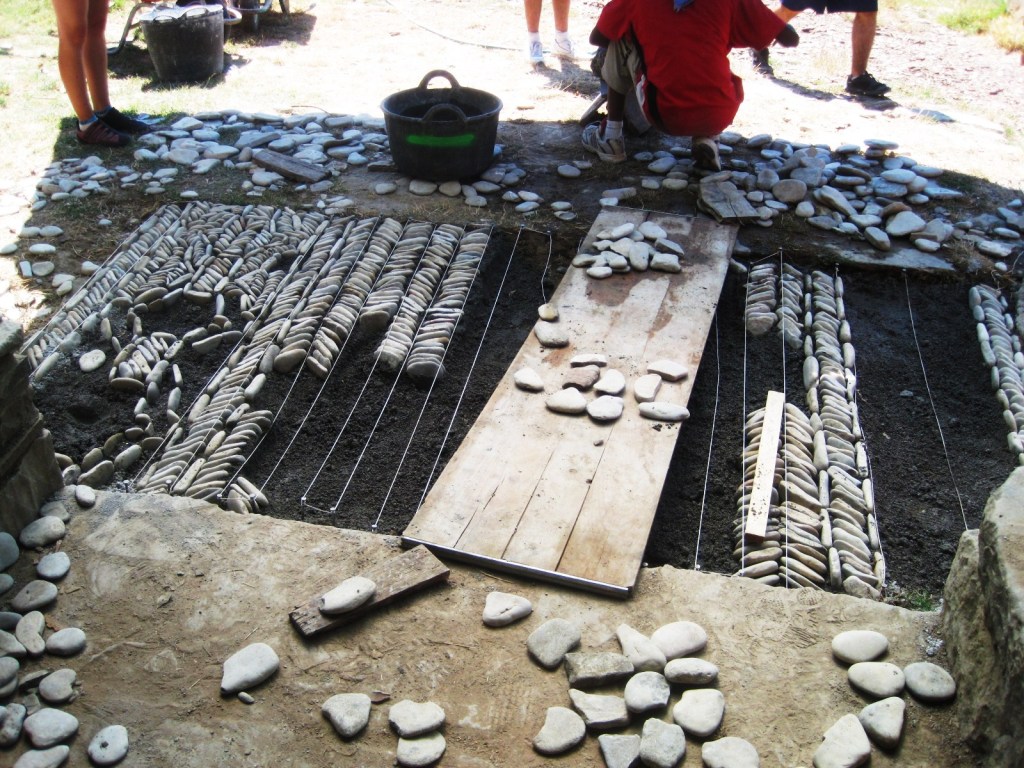 Realizacion de suelos de canto rodado